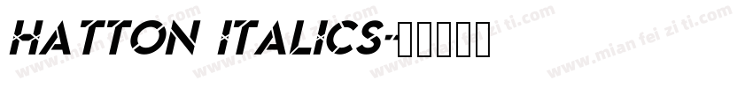 Hatton Italics字体转换